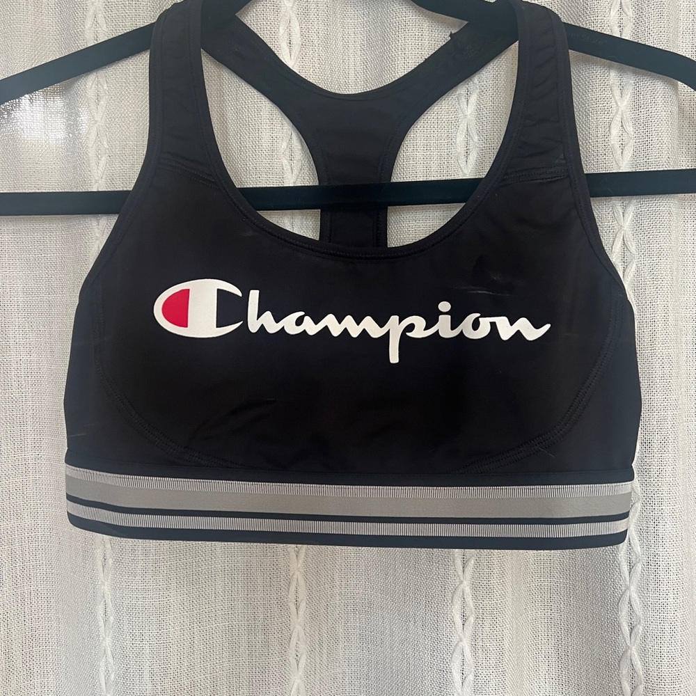 Champion Black and Gray Sports Bra
